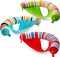 Inflatable Pool Noodle Chair, 3 Packs Stripes Design Pool Floats Noodle Sling Floatie, Swimming Party Floating Chair for Adult Party Summer Water Fun,Stripe